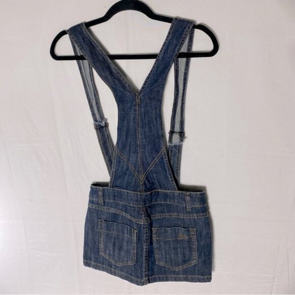 Vintage Y2K UB Jeans Dark Wash Denim Jean Mini Skirt Overalls XS - Picture 13 of 14